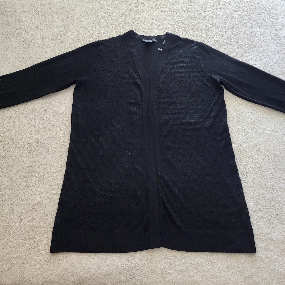 Love Ryan Open Cardigan, Women's Plus Size 3X, GUC - Black